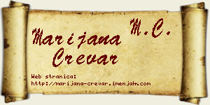 Marijana Crevar vizit kartica